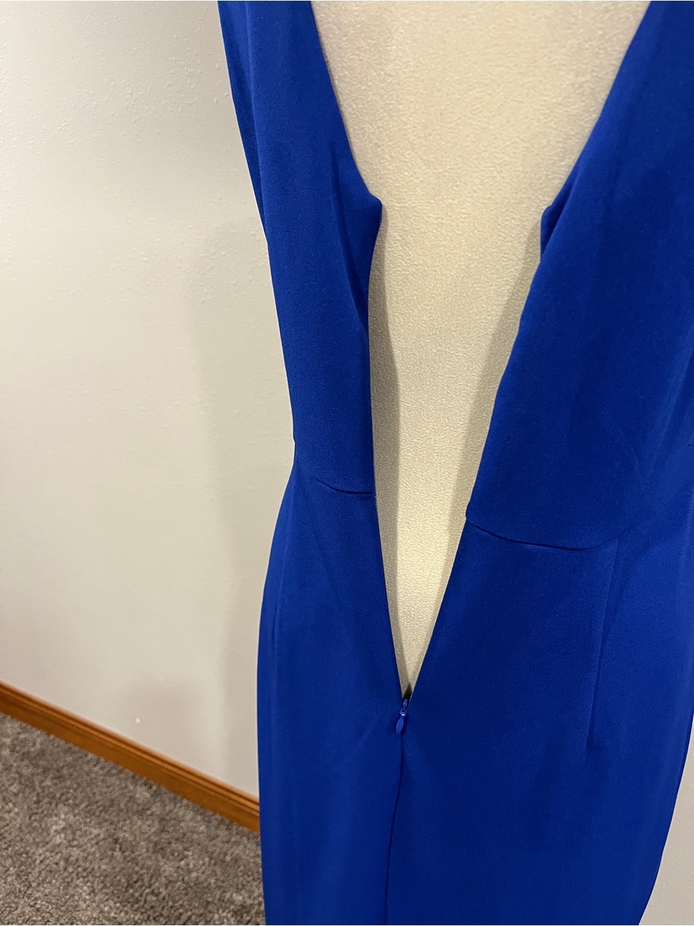 Sleeveless V-Neck Royal Blue Evening maxi Dress size large - Picture 5 of 14
